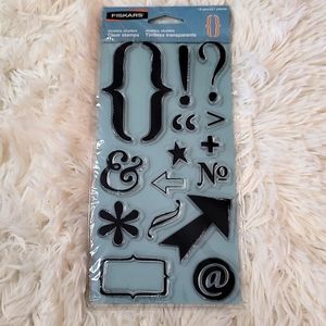 Fiskars Clear Stamps 16 Pieces
